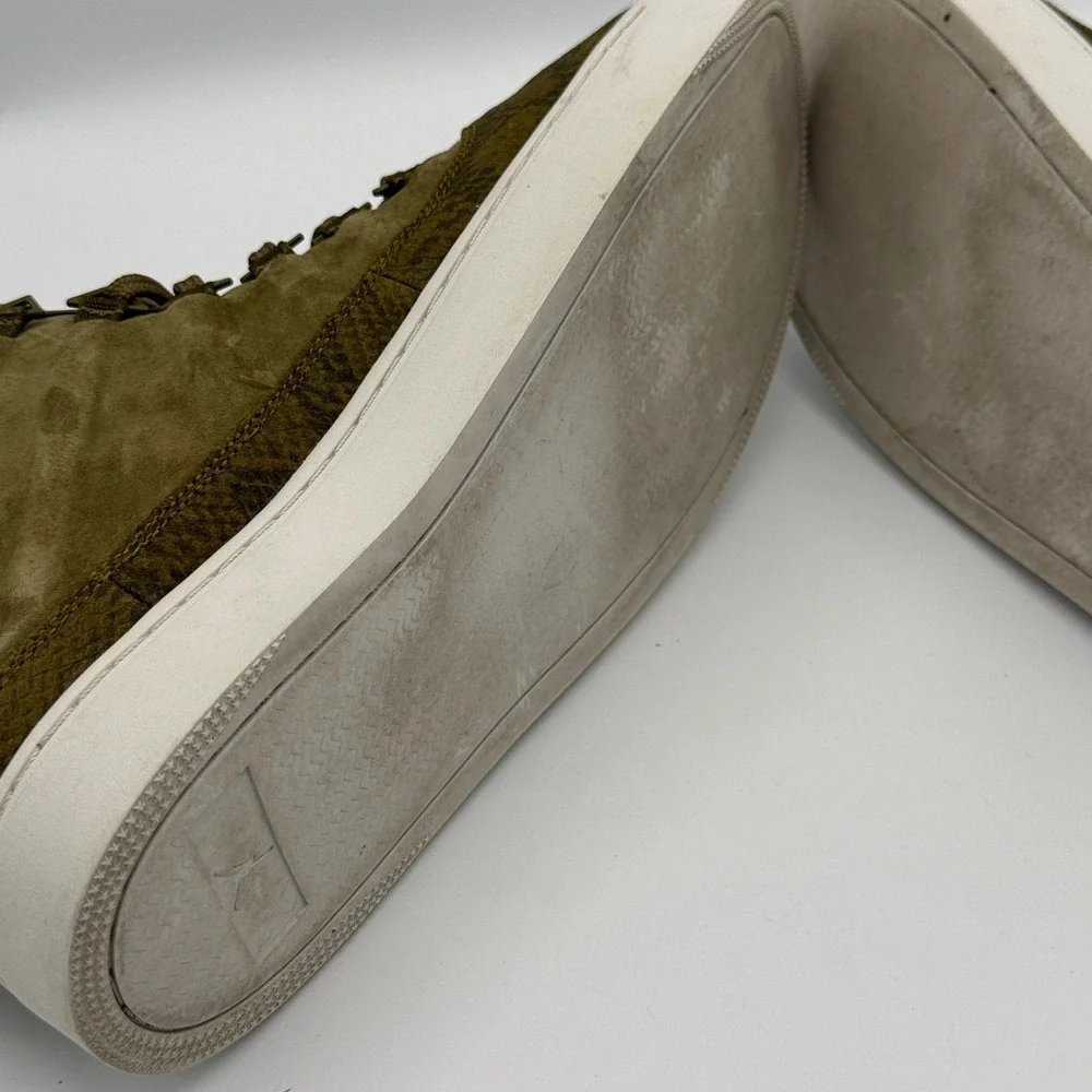 Jordan Westbrook 0.2 Sneakers Mens Olive Green Suede Snakeskin High Top